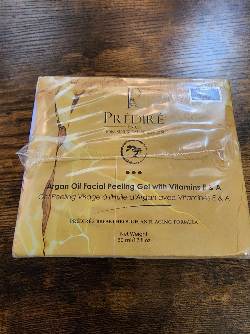 PREDIRE Argan Oil Facial Peeling Gel with Vitamins E & A 1.7 FL OZ